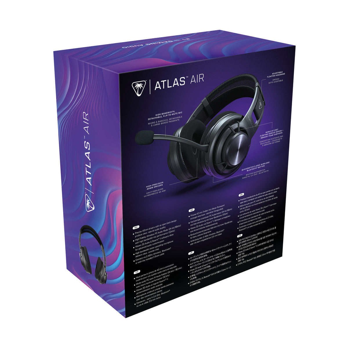 Turtle Beach Atlas Air - Wired &amp; Wireless Gaming Bluetooth Headset in Black