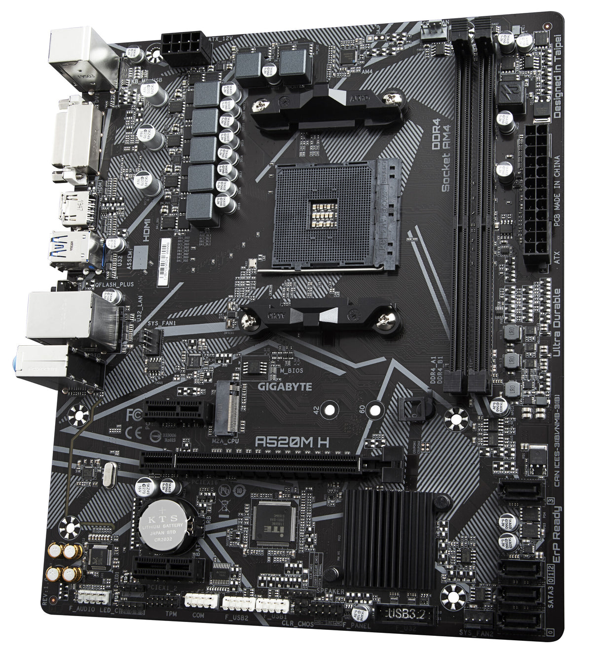 Gigabyte A520M H Micro ATX motherboard - AMD A520 Socket AM4