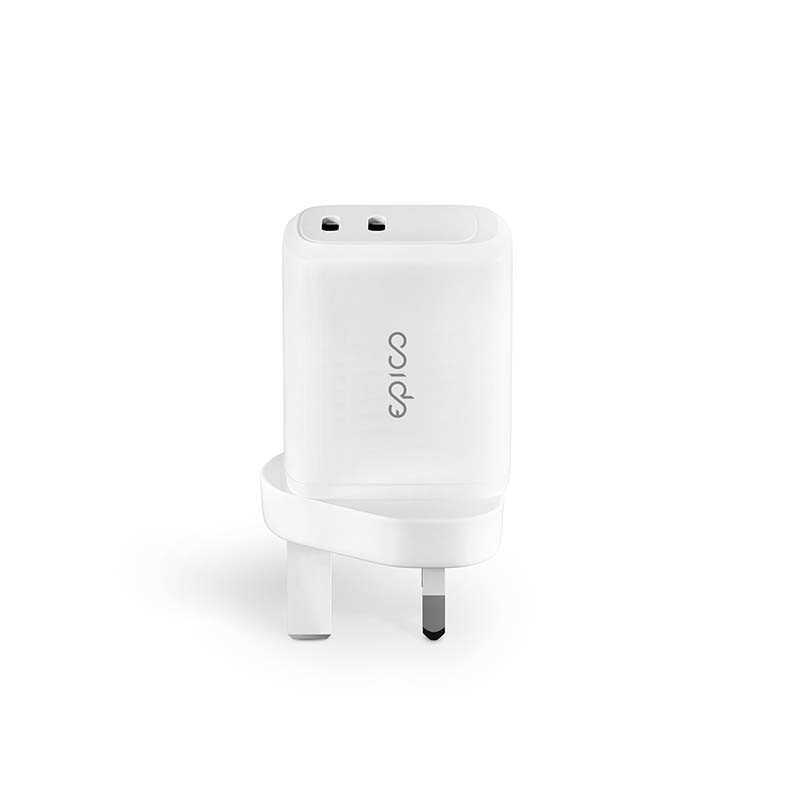 Epico 45W Dual Charger - 2 x USB Type-C Fast Charging UK Plug