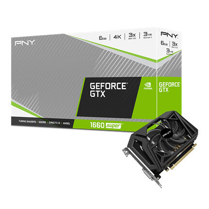 PNY VCG16606SSFPPB - NVIDIA 6 GB GDDR6 GeForce GTX 1660 SUPER graphics card