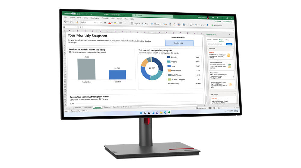 Lenovo ThinkVision P27Q-30 - 68.6 cm (27&quot;) - 2560 x 1440 pixels LED Monitor