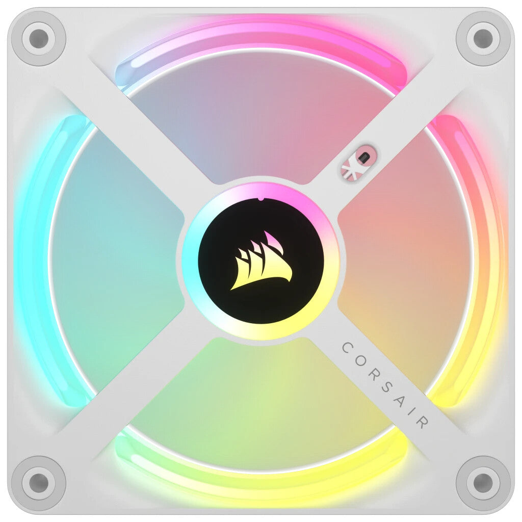 Corsair iCUE LINK QX120 RGB - Computer Case Fan in White - 120mm (Pack of 3)