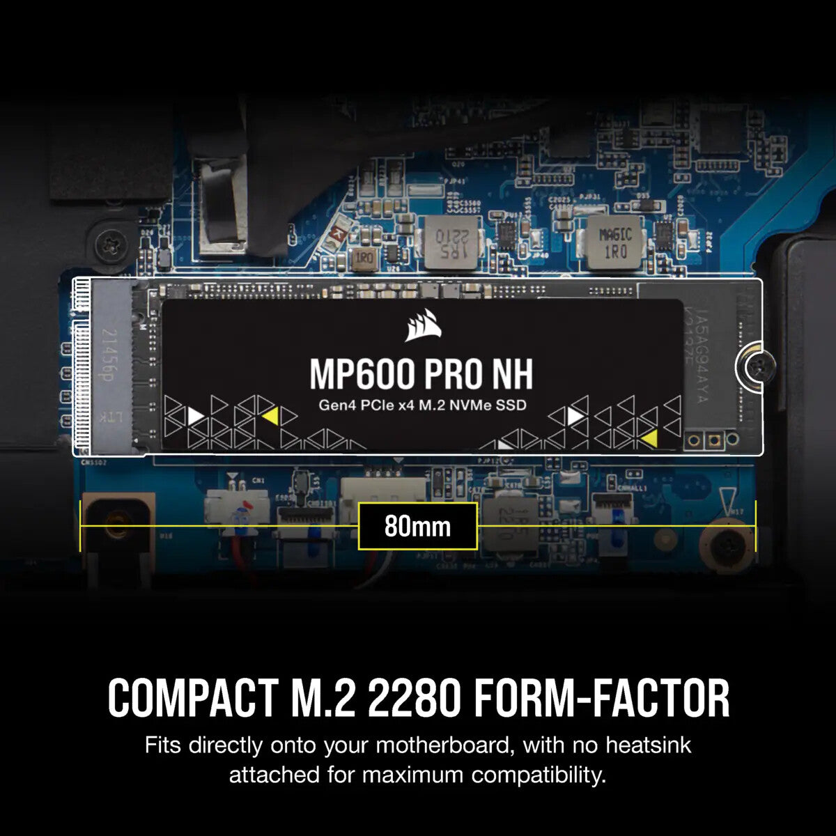 Corsair MP600 PRO NH - PCI Express 4.0 3D TLC NAND NVMe M.2 SSD - 2 TB