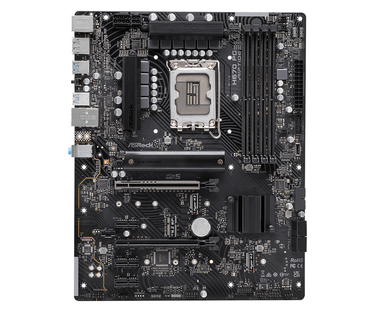 Asrock H670 PG Riptide ATX motherboard - Intel H670 LGA 1700