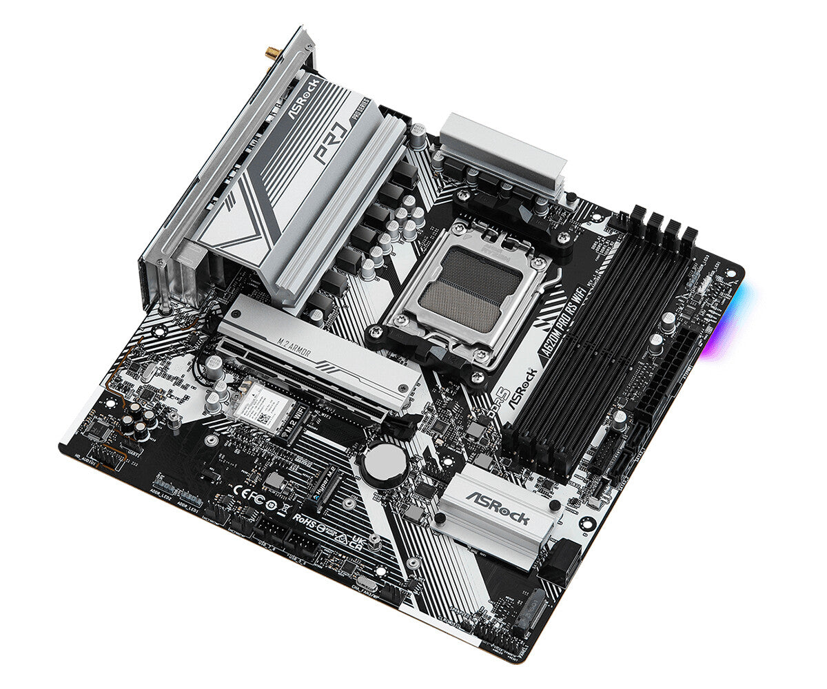 Asrock A620M Pro RS WiFi micro ATX motherboard - AMD A620 Socket AM5