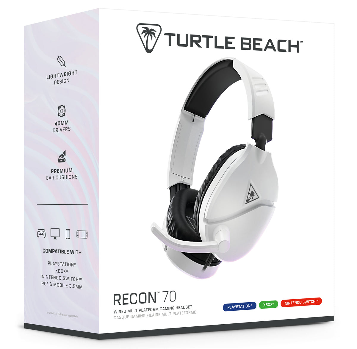 Turtle Beach Recon 70 - Wired Gaming Headset for PS4 / PS5  in White