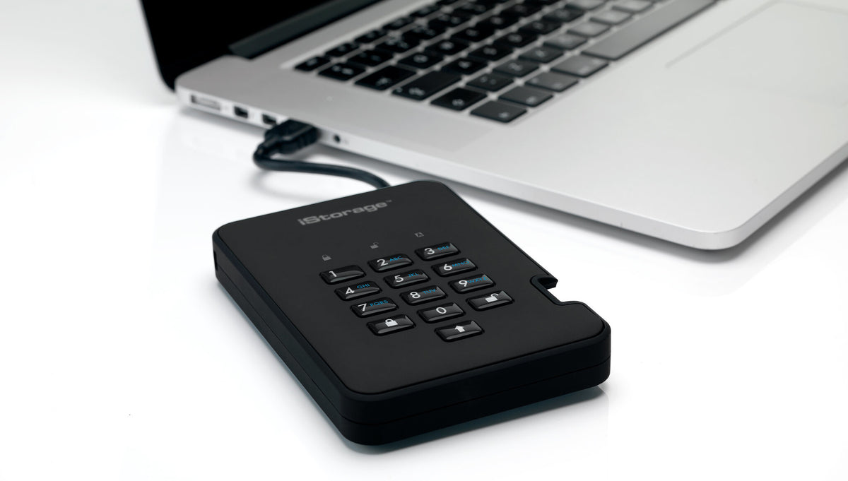 iStorage diskAshur2 - Secure Encrypted External solid state drive in Black - 8 TB