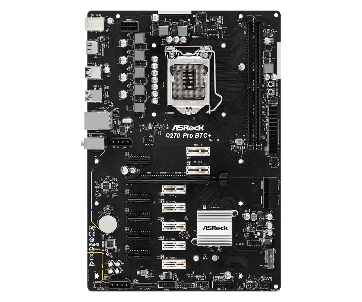 Asrock Q270 Pro BTC+ ATX motherboard - Intel® Q270 LGA 1151