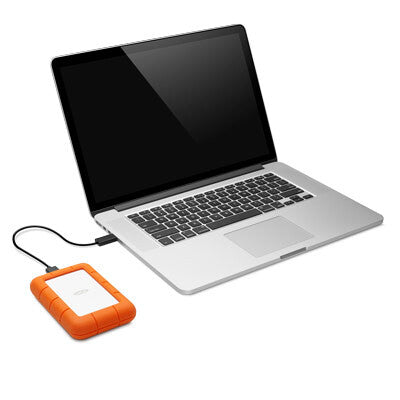 LaCie Rugged Mini - USB Type-C External HDD in Orange - 2 TB