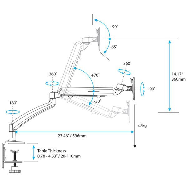 StarTech.com ARMSLIM - Desk monitor mount for 30.5 cm (12&quot;) to 86.4 cm (34&quot;)