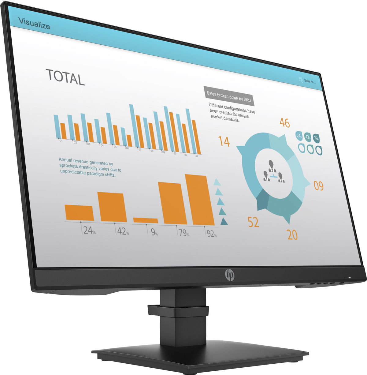 HP P-Series P24 G4 - 60.5 cm (23.8&quot;) - 1920 x 1080 pixels FHD Monitor