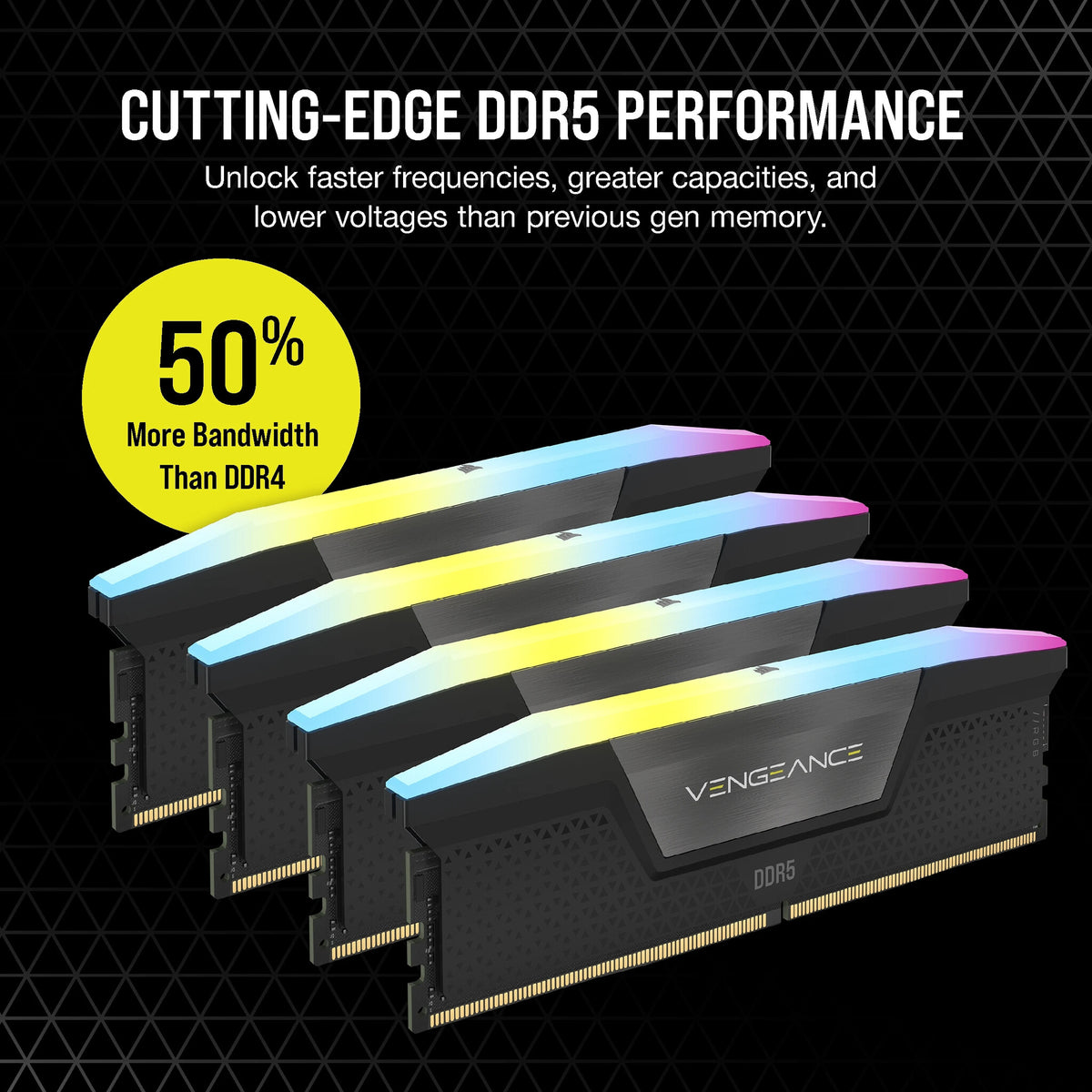 Corsair Vengeance RGB - 128 GB 4 x 32 GB DDR5 5600 MHz memory module