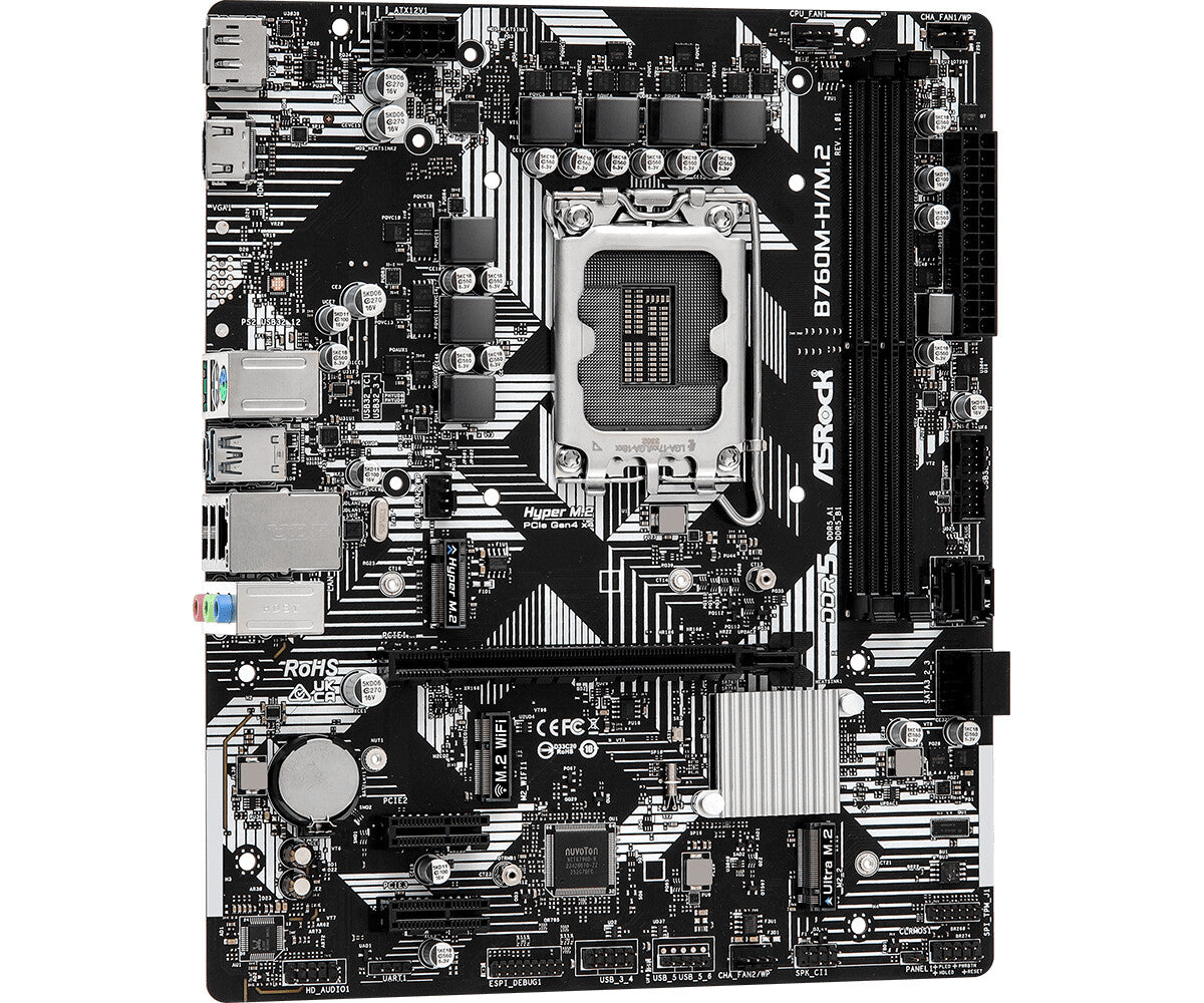 Asrock B760M-H/M.2 micro ATX motherboard - Intel B760 LGA 1700