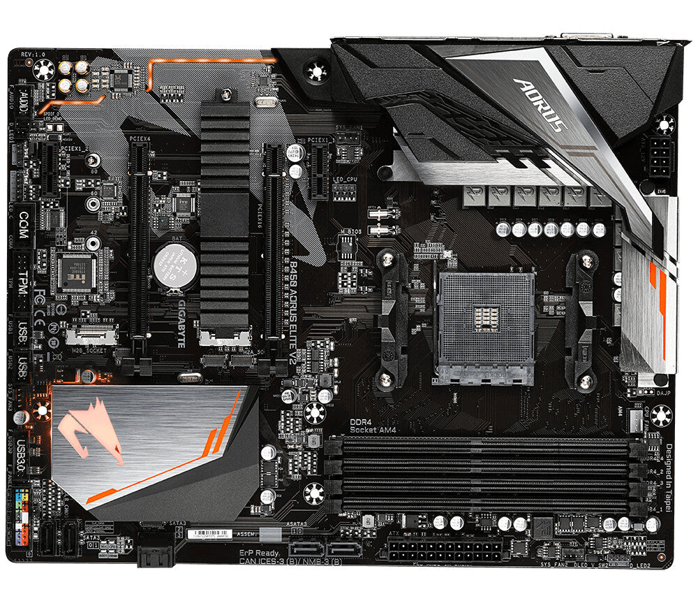 Gigabyte B450 AORUS Elite V2 ATX motherboard - AMD B450 Socket AM4