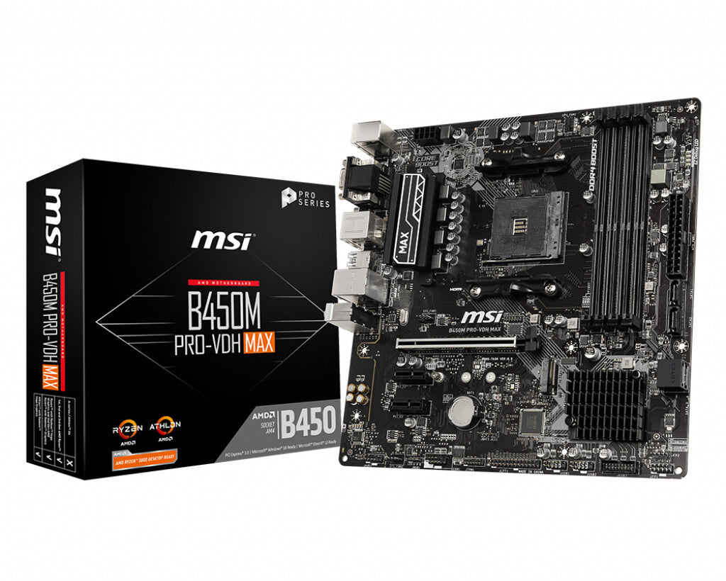 MSI B450M PRO-VDH Max micro ATX motherboard - AMD B450 Socket AM4