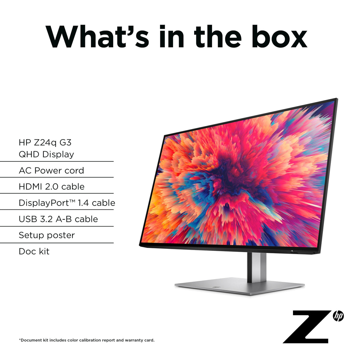 HP Z24Q G3 - 60.5 cm (23.8&quot;) - 2560 x 1440 pixels QHD Monitor