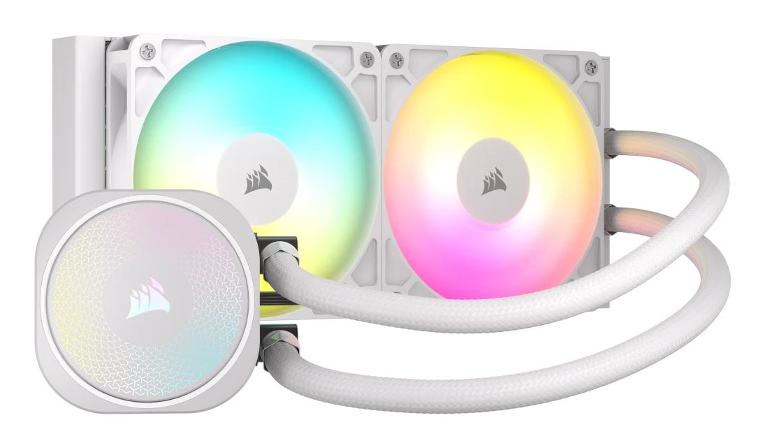 Corsair NAUTILUS 240 RS ARGB - All-in-one Liquid Processor Cooler in White - 240mm