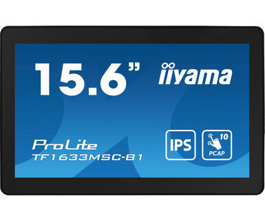 iiyama ProLite TF1633MSC-B1 - 39.6 cm (15.6&quot;) - 1920 x 1080 pixels Full HD Touchscreen Monitor