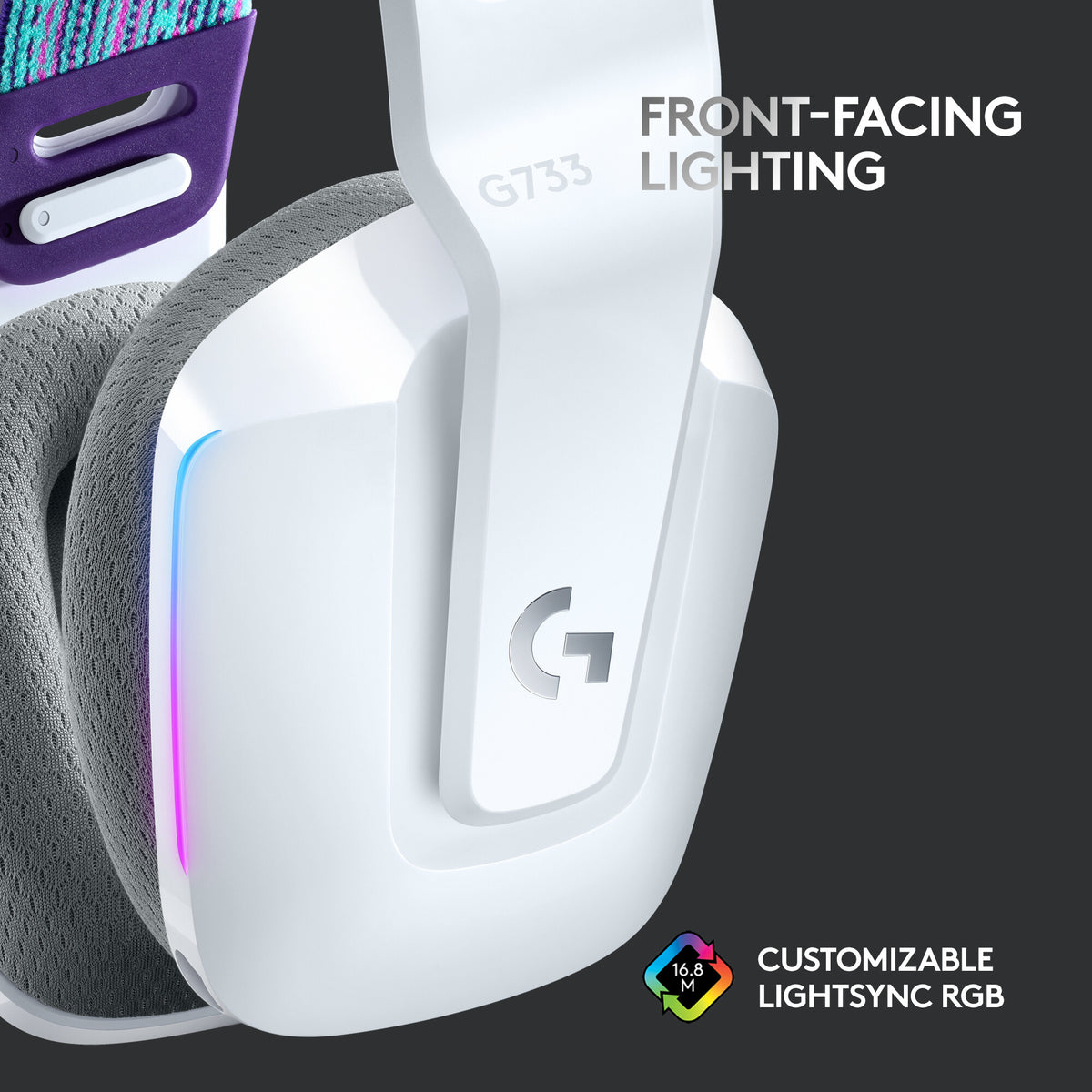 Logitech G - G733 LIGHTSPEED Wireless RGB Gaming Headset in White