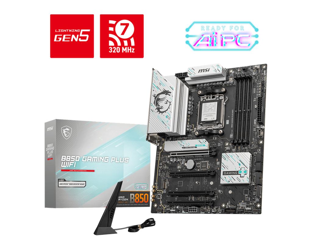 MSI B850 GAMING PLUS WIFI ATX motherboard - AMD B850 Socket AM5