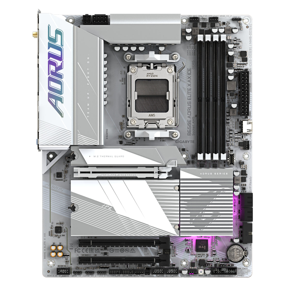 Gigabyte B650E AORUS ELITE X AX ICE ATX motherboard - AMD B650 Socket AM5