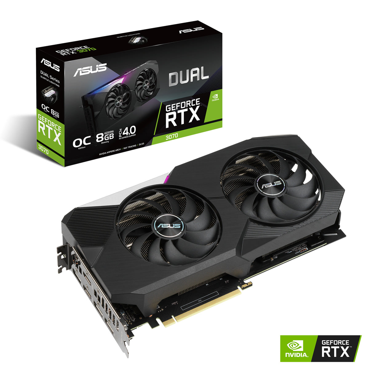 ASUS Dual OC - NVIDIA 8 GB GDDR6 GeForce RTX 3070 graphics card