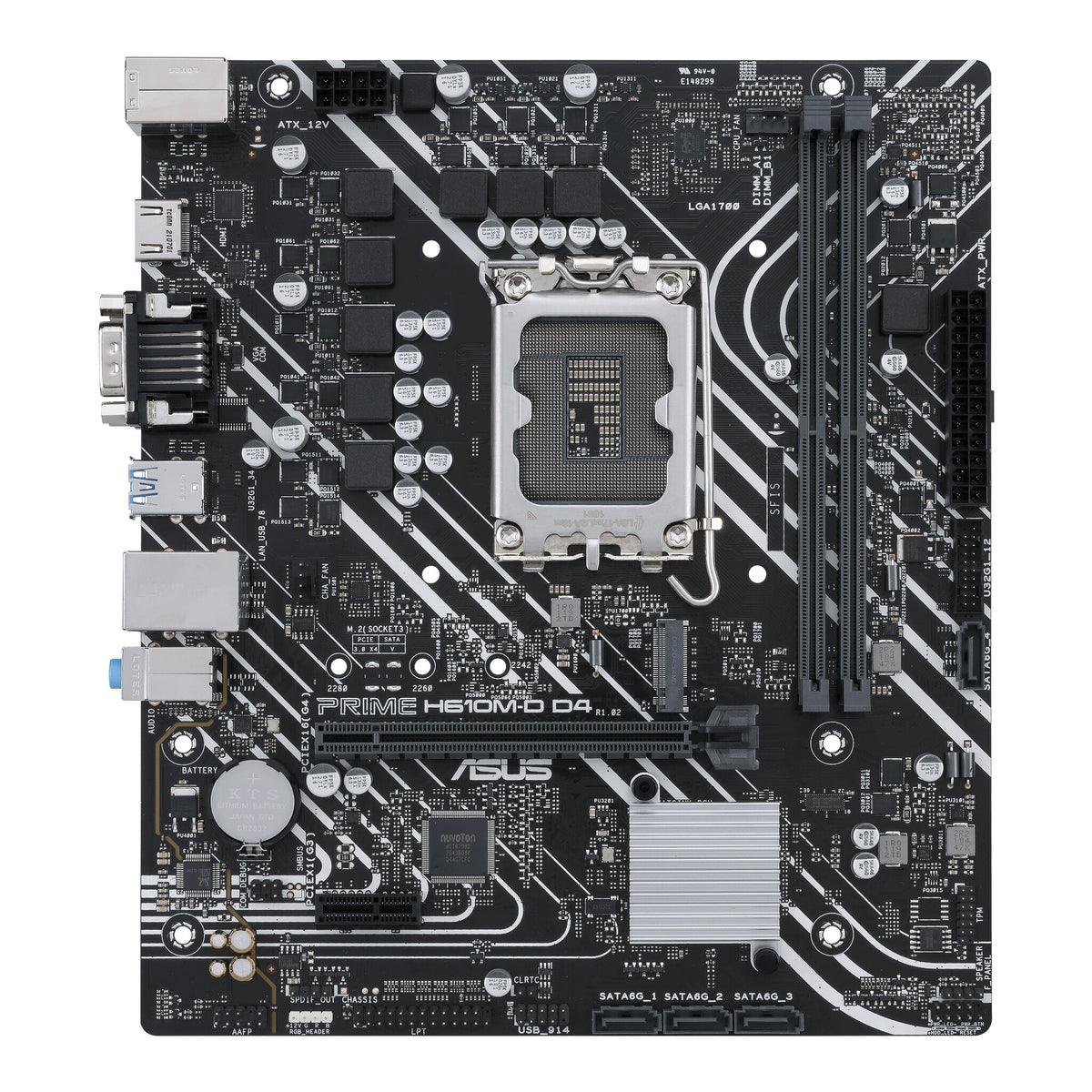 ASUS PRIME H610M-D D4 micro ATX motherboard - Intel H610 LGA 1700