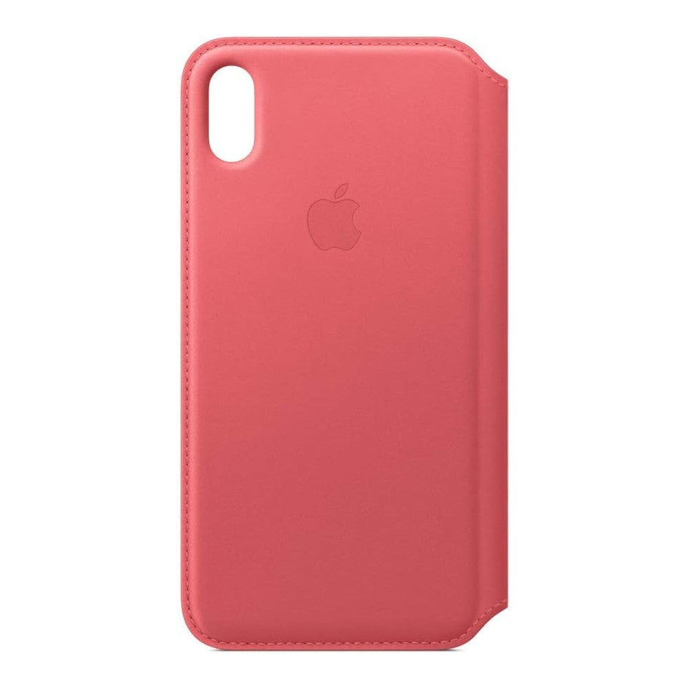 Apple iPhone XS Max Leather Folio Case - Peony Pink