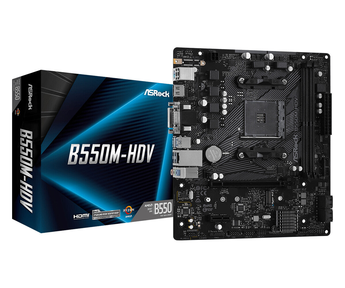 Asrock B550M-HDV micro ATX motherboard - AMD B550 Socket AM4