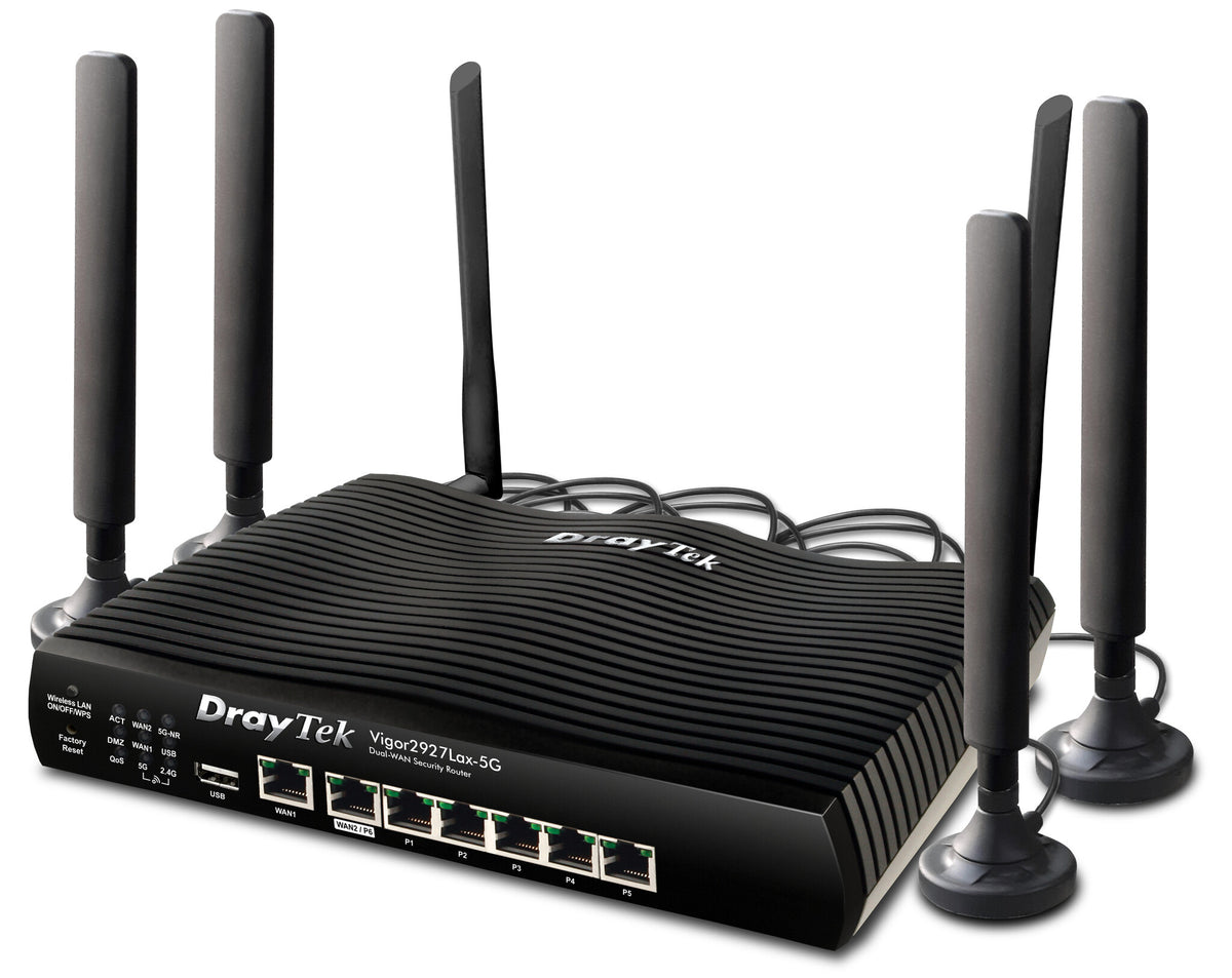 DrayTek V2927LAX-5G-K - Gigabit Ethernet Dual-band (2.4 GHz / 5 GHz) Wi-Fi 6 Wireless Router