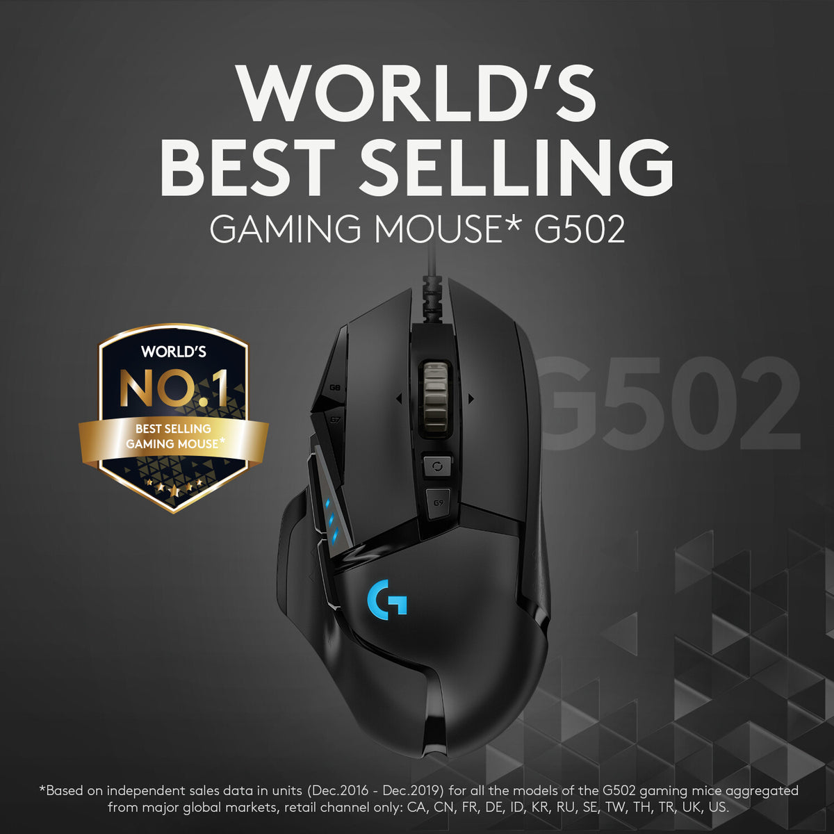 Logitech G - G502 HERO High Performance Gaming Mouse in Black - 25,600 DPI