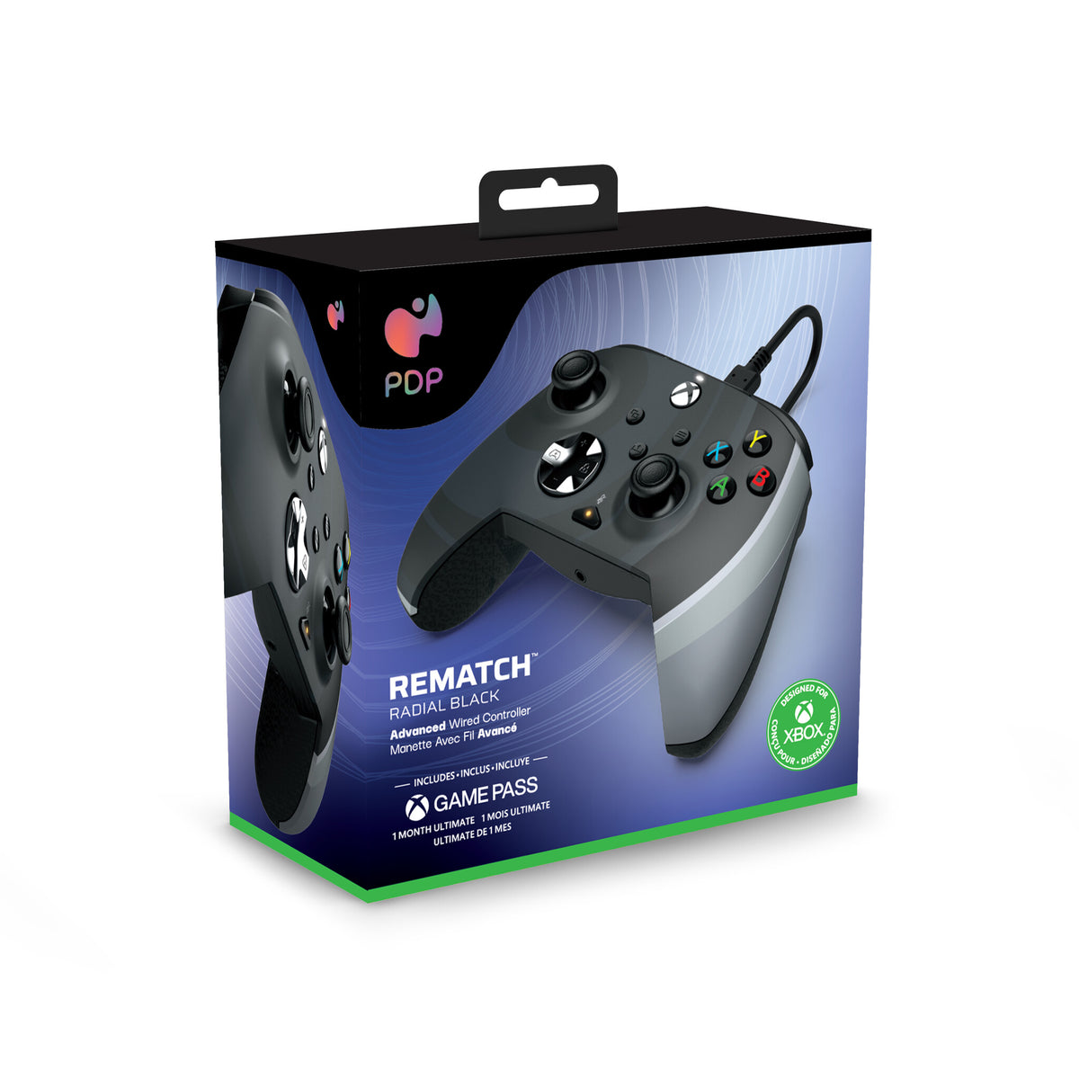 PDP Rematch - USB Wired Gamepad for PC / Xbox Series X|S in Radial Black