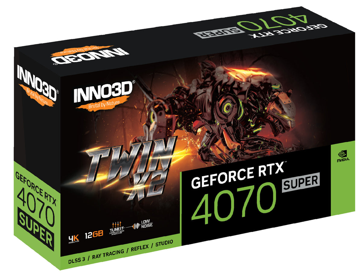 Inno3D TWIN X2 - NVIDIA 12 GB GDDR6X GeForce RTX 4070 SUPER graphics card