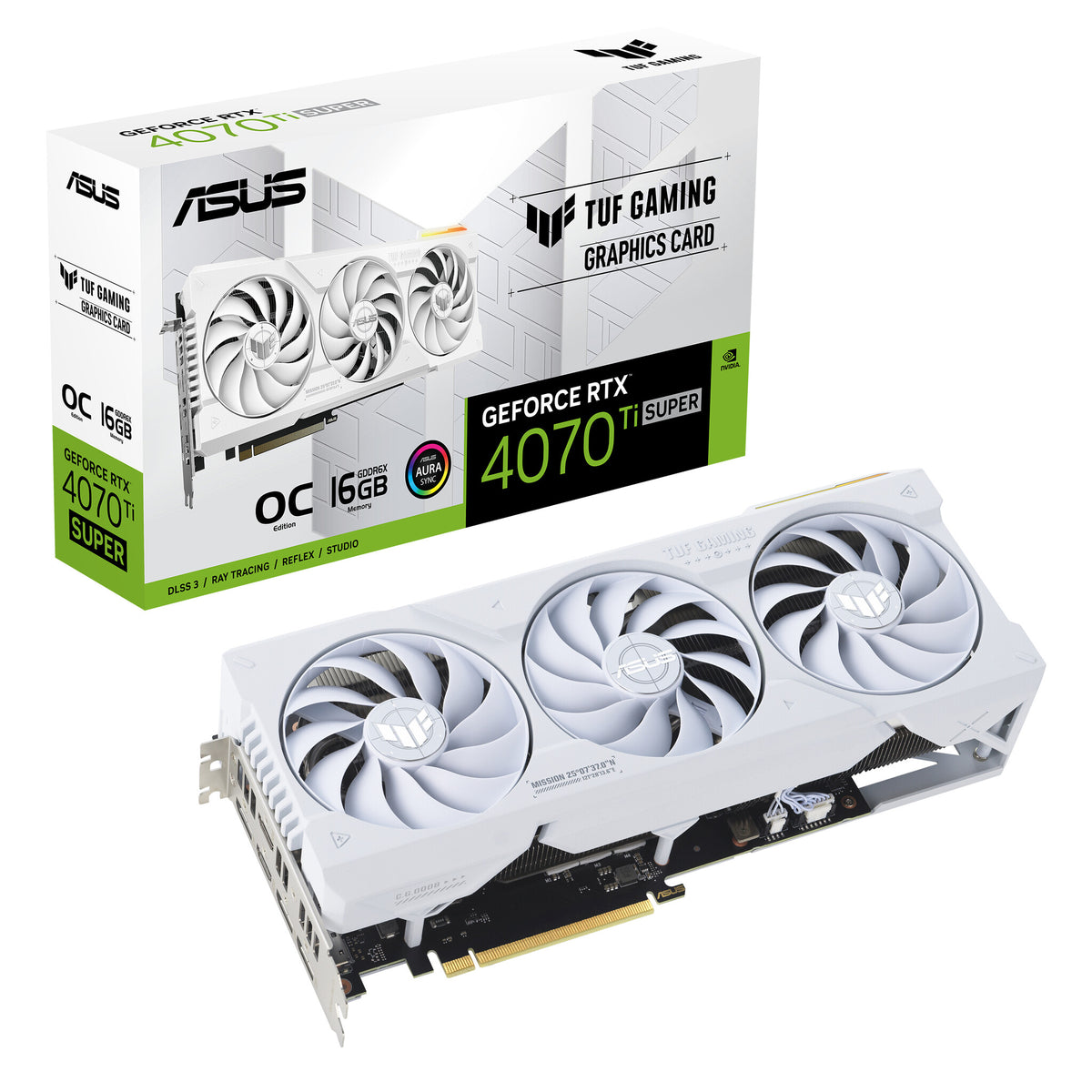 ASUS TUF Gaming White OC Edition - NVIDIA GeForce RTX 4070 Ti SUPER 16 GB GDDR6X graphics card