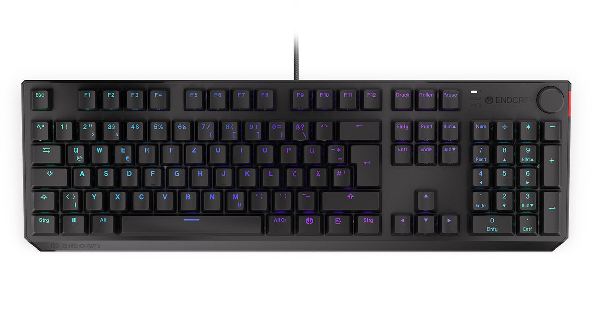 ENDORFY Thock - USB Wired RGB Mechanical Keyboard in Black (QWERTZ German)