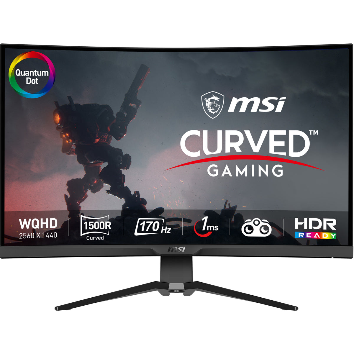 MSI MAG 325CQRF QD - 80 cm (31.5&quot;) - 2560 x 1440 pixels Wide Quad HD Monitor