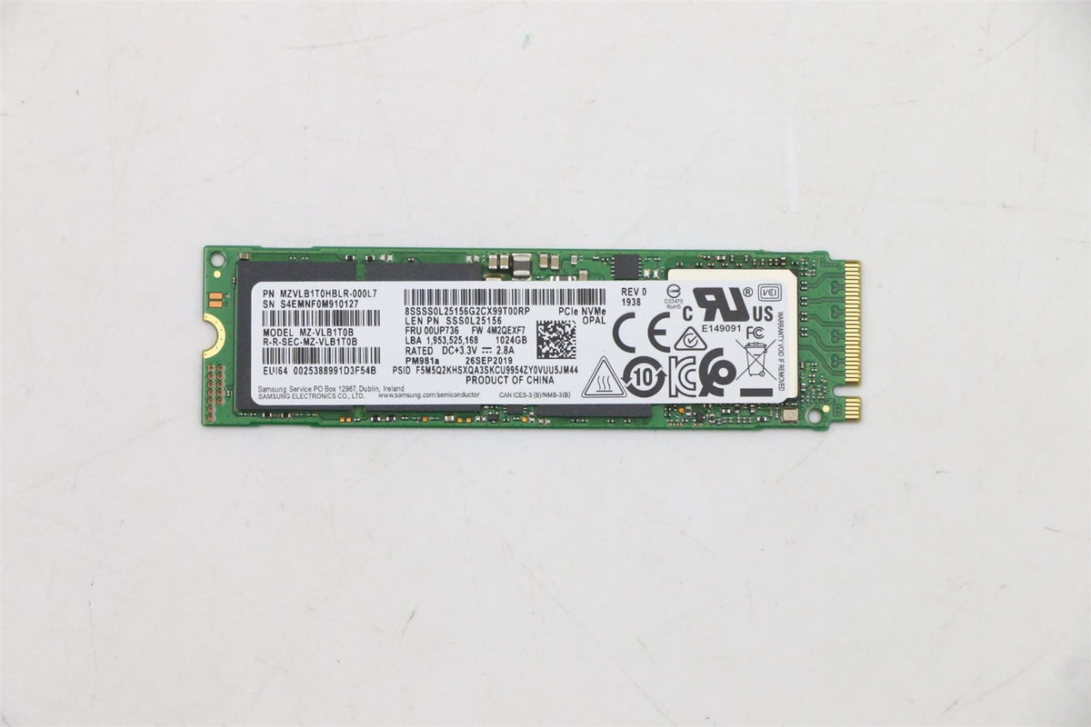 Lenovo 00UP736 M.2 1000 GB PCI Express 3.0 NVMe