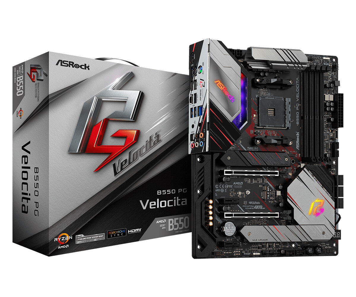 Asrock B550 PG Velocita ATX motherboard - AMD B550 Socket AM4