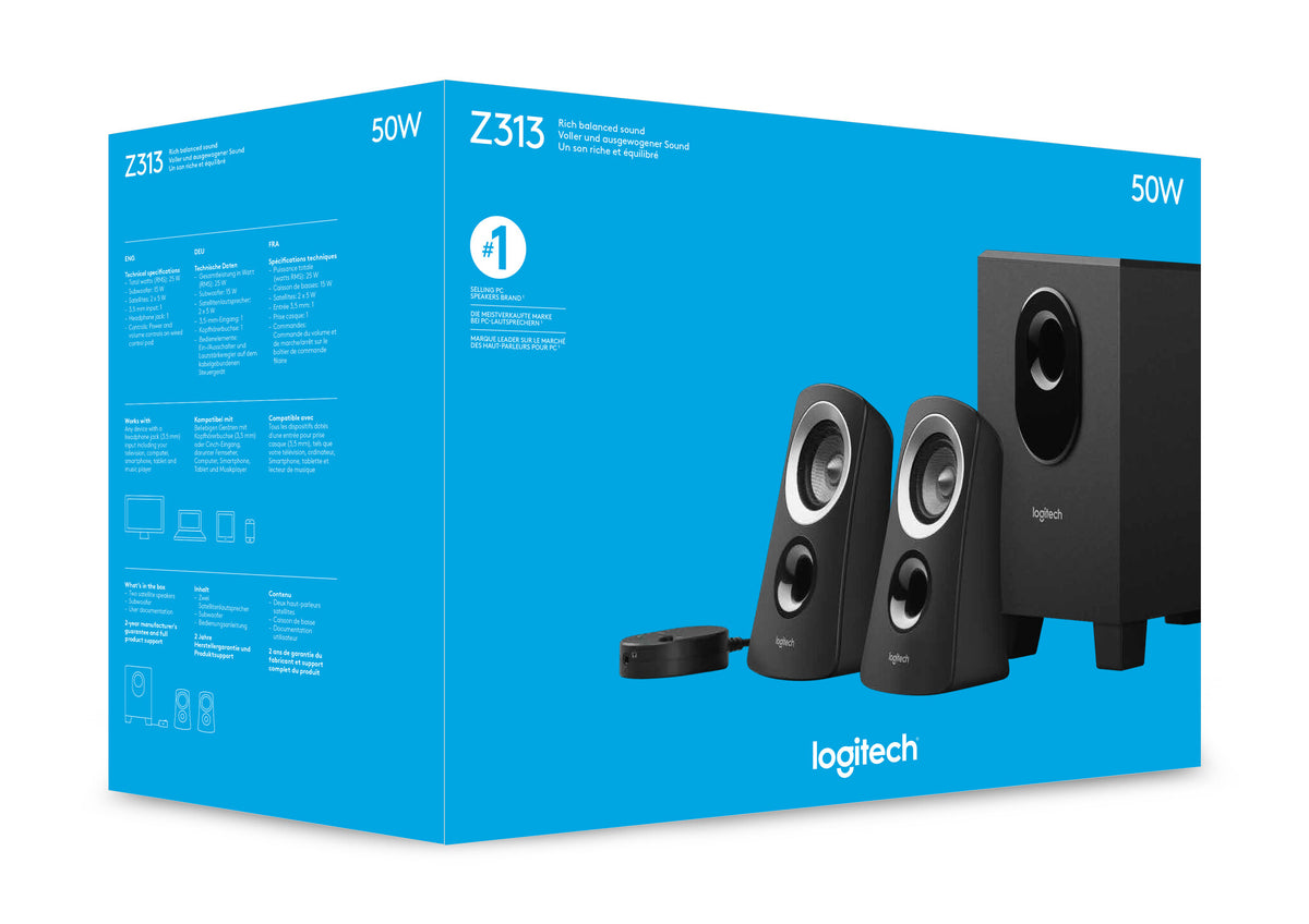 Logitech Z313 - 2.1 Multimedia Speaker System with Subwoofer