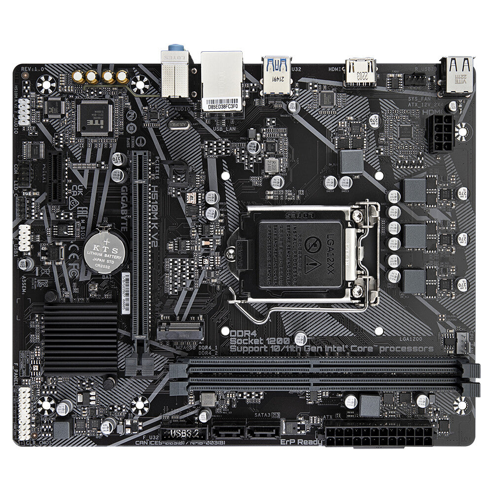 Gigabyte H510M K V2 (rev. 1.0) micro ATX motherboard - Intel H470 Express LGA 1200