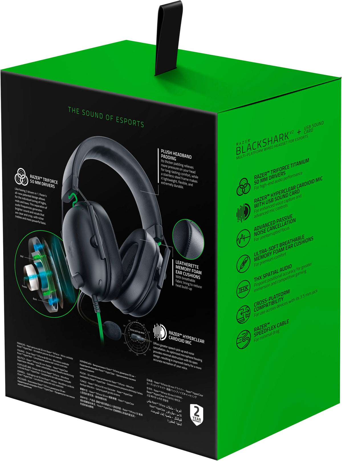 Razer Blackshark V2 X - Wired Gaming Headset