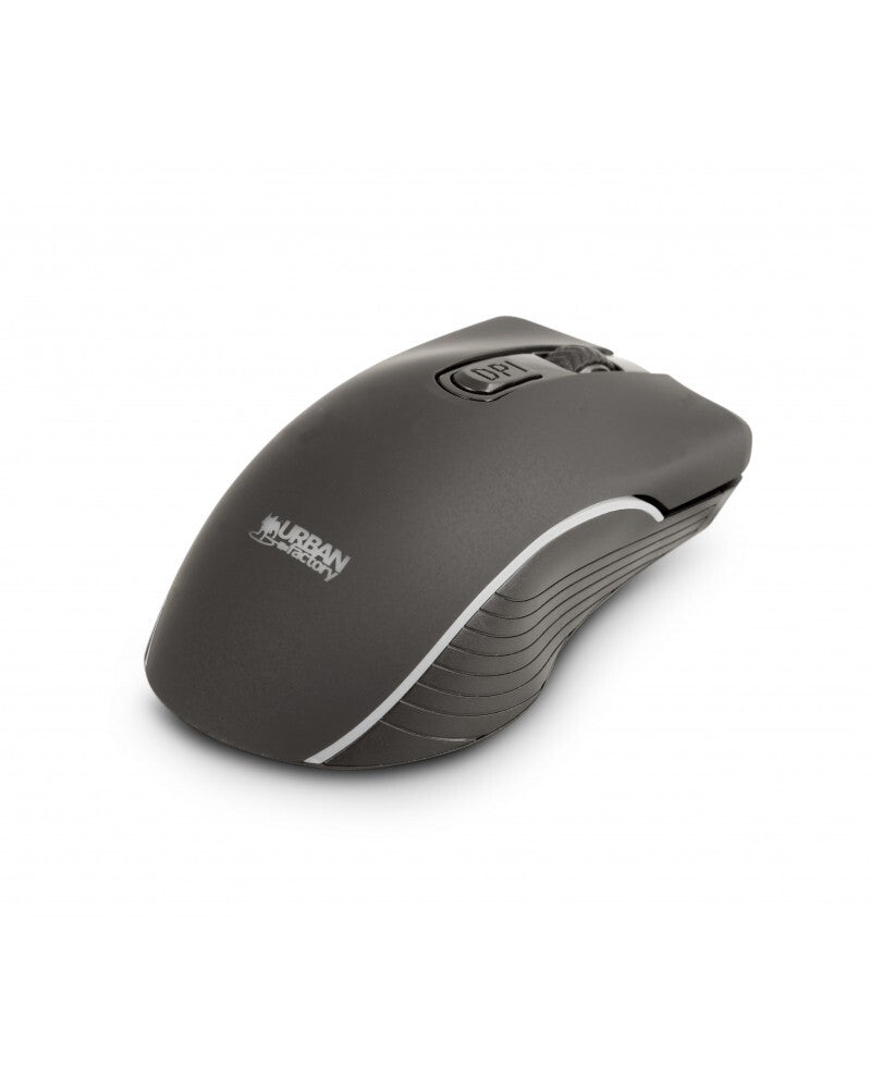 Urban Factory ONLEE -  Ambidextrous RF Wireless + Bluetooth Optical Mouse in Black - 2,400 DPI