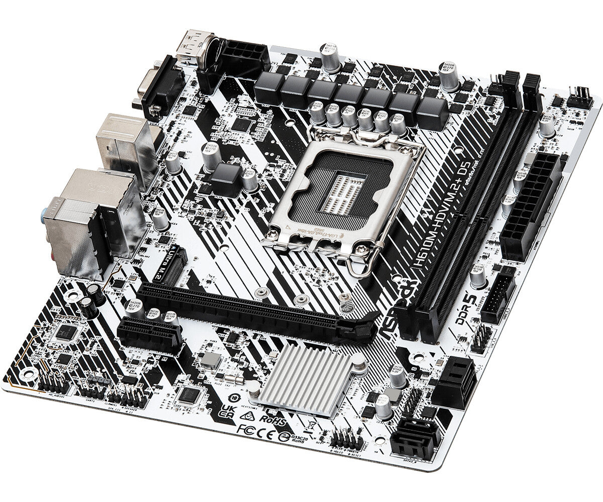 Asrock H610M-HDV/M.2+ D5 micro ATX motherboard - Intel H610 LGA 1700