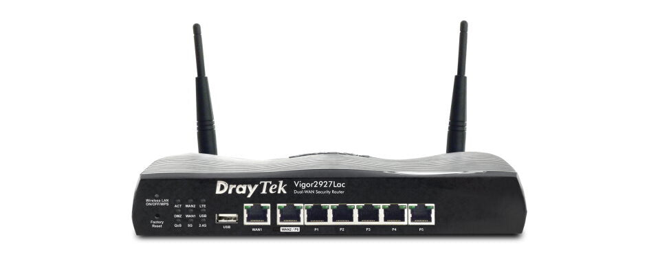 DrayTek Vigor 2927Lac - Gigabit Ethernet Dual-band (2.4 GHz / 5 GHz) 4G wireless router in Black