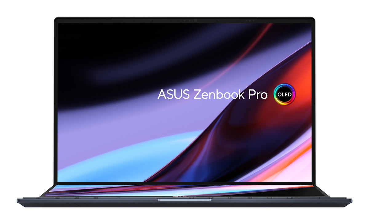 ASUS Zenbook Pro 14 Duo OLED Laptop - 36.8 cm (14.5&quot;) - Touchscreen - Intel® Core™ i9-12900H - 32 GB LPDDR5-SDRAM - 1 TB SSD - NVIDIA GeForce RTX 3050 Ti - Wi-Fi 6E - Windows 11 Home - Black