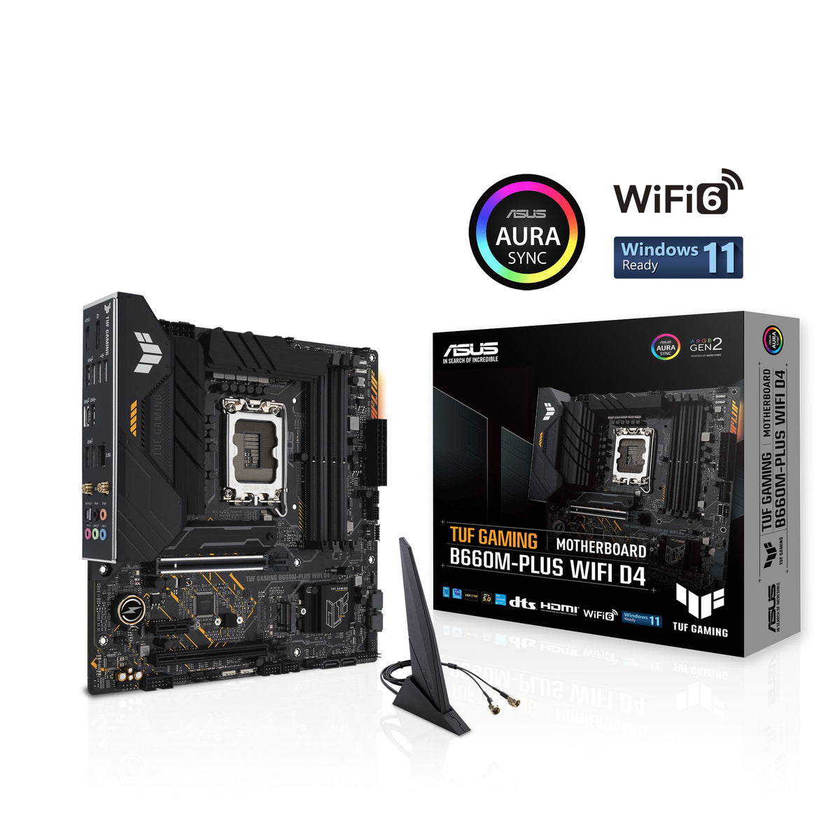 ASUS TUF GAMING B660M- PLUS WIFI D4 micro ATX motherboard - Intel B660 LGA 1700