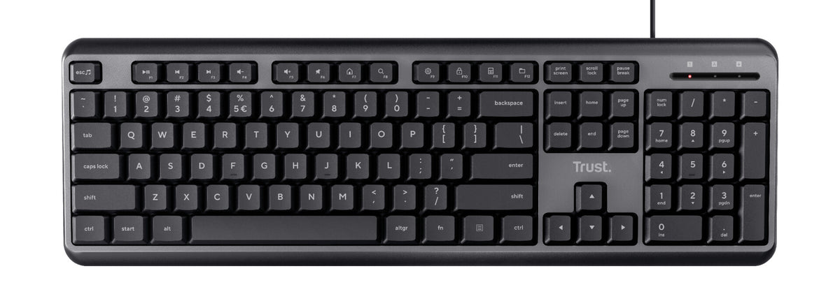 Trust ODY - USB Wired Membrane Keyboard in Black / Grey (QWERTY UK)