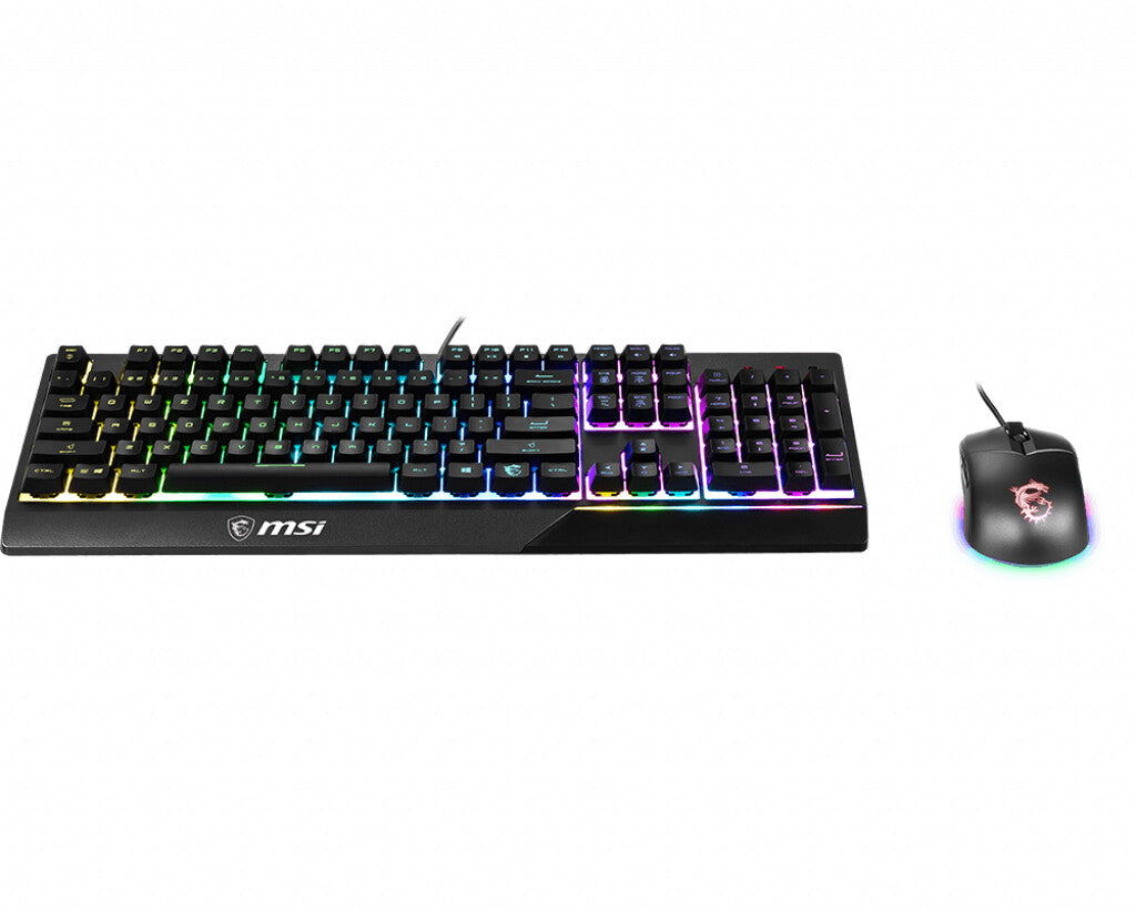 MSI VIGOR GK30 COMBO -  MEMchanical RGB Gaming Keyboard (QWERTZ German) + Clutch GM11 Optical Gaming Mouse - 5,000 DPI