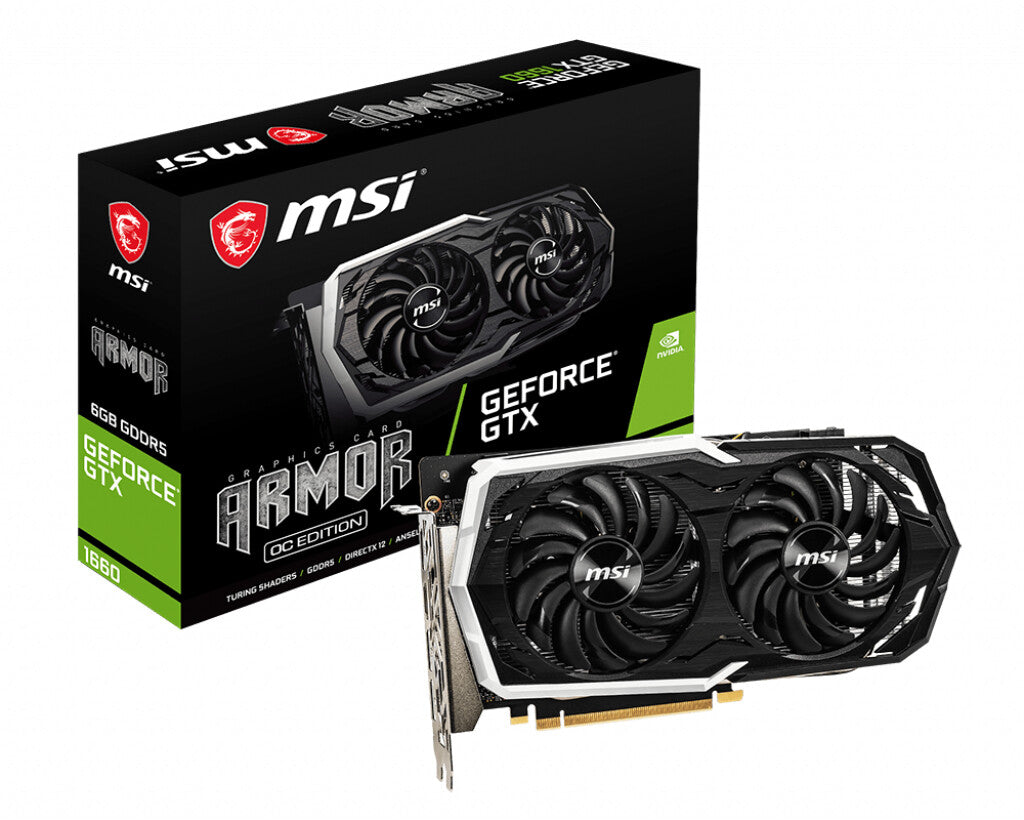 MSI ARMOR OC - NVIDIA 6 GB GDDR5 GeForce GTX 1660 graphics card