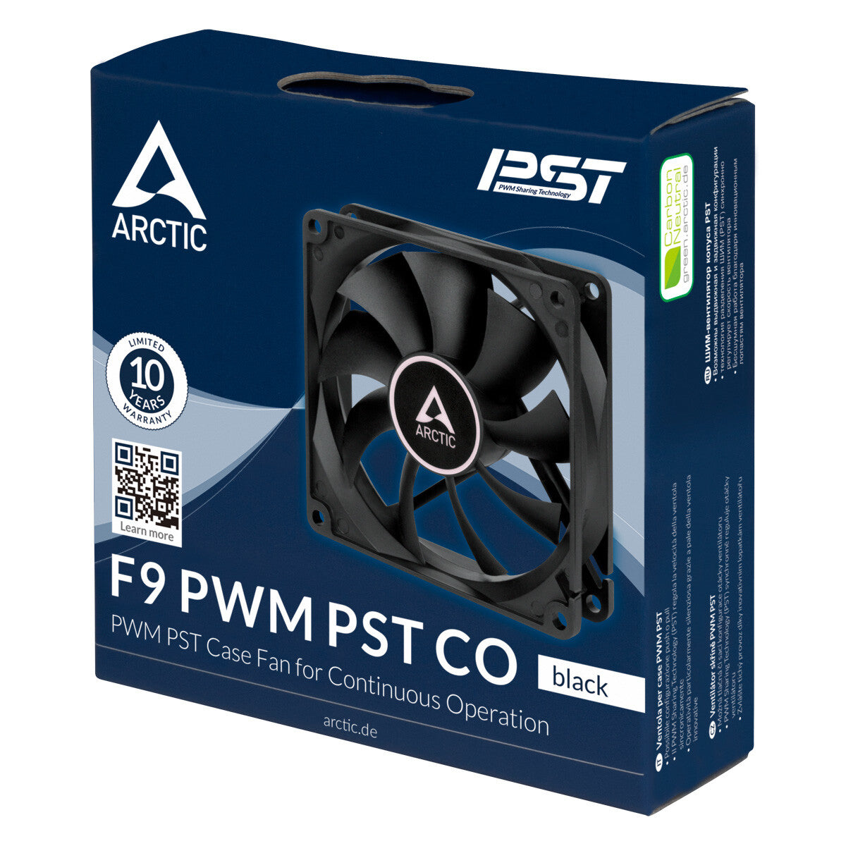 ARCTIC F9 PWM PST CO - Computer Case Fan in Black - 92mm